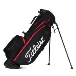 Titleist Players 4 Lightweight Golf Stand Bag -American Golf Shop 344157 Black Black Red Titleist Players 4 Stand Bag 1 1