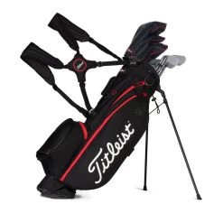 Titleist Players 4 Lightweight Golf Stand Bag -American Golf Shop 344157 Black Black Red Titleist Players 4 Stand Bag 2 1