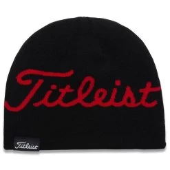 Titleist Lifestyle Reversible Beanie Golf Hat 5 Titleist Lifestyle Reversible Beanie Golf Hat -American Golf Shop 349373 Black Red Titleist Lifestyle Beanie 1