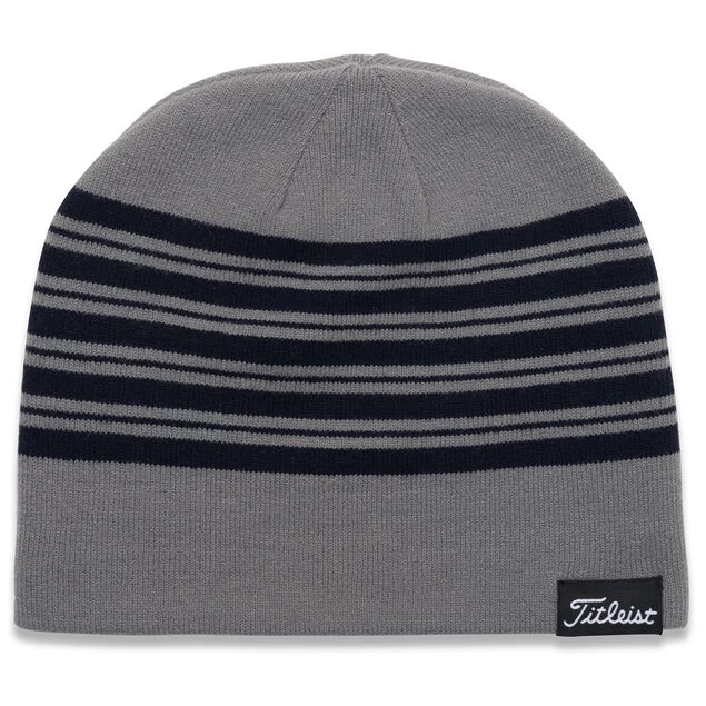 Titleist Lifestyle Reversible Beanie Golf Hat Titleist Lifestyle Reversible Beanie Golf Hat -American Golf Shop 349373 Grey Navy Titleist Lifestyle Beanie 1