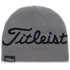 Titleist Lifestyle Reversible Beanie Golf Hat 7 Titleist Lifestyle Reversible Beanie Golf Hat -American Golf Shop 349373 Grey Navy Titleist Lifestyle Beanie 2