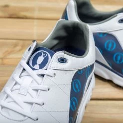 FootJoy Men's Pro/SL Limited Edition Waterproof Spikeless Golf Shoes -American Golf Shop 349749 WhiteNavy FootJoy ProSL Limited Edition The Open Championship Shoes 7