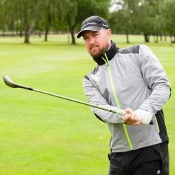 Galvin Green Men's Archie GORE-TEX Waterproof Golf Jacket -American Golf Shop 351524 SharkskinBlackLime Galvin Green Archie GORE TEX Waterproof Jacket 3