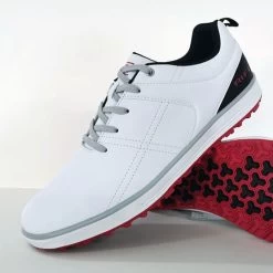 Rife Men's RF-01 Pro-Approach Waterproof Spikeless Golf Shoes -American Golf Shop 352256 WhiteBlackRed Rife RF 01 Spikeless Shoes 5