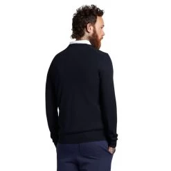 Lyle & Scott Men's V-Neck Knitted Golf Sweater -American Golf Shop 356425 dark navy 3
