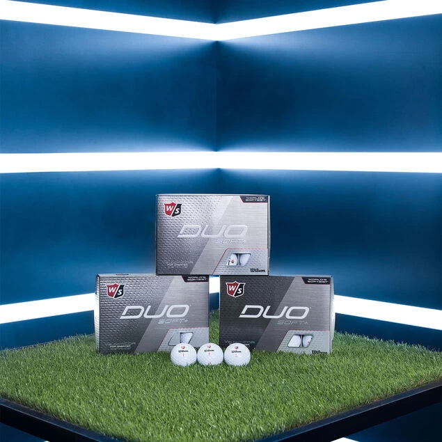 Wilson DUO Soft + 12 Golf Ball Pack Wilson Staff Wilson DUO Soft + 12 Golf Ball Pack -American Golf Shop 357940 WilsonDuo 3White 3635 Edit 1