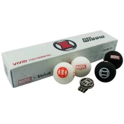 Volvik Marvel 4 Golf Ball Pack With Marker 5 Volvik Marvel 4 Golf Ball Pack With Marker -American Golf Shop 361206 Black Widow0Volvik Marvel 4 Ball plus marker 7