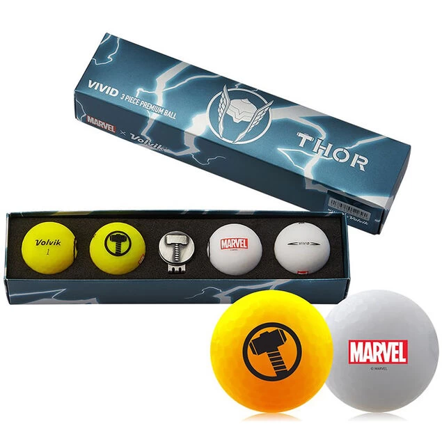 Volvik Marvel 4 Golf Ball Pack with Marker Volvik Marvel 4 Golf Ball Pack With Marker -American Golf Shop 361206 Volvik Marvel 4 Ball plus marker 5