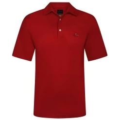 Greg Norman Men's Shark Logo Golf Polo Shirt -American Golf Shop 361900 BritishRed Greg Norman Freedom Micro Pique Polo Shirt 1