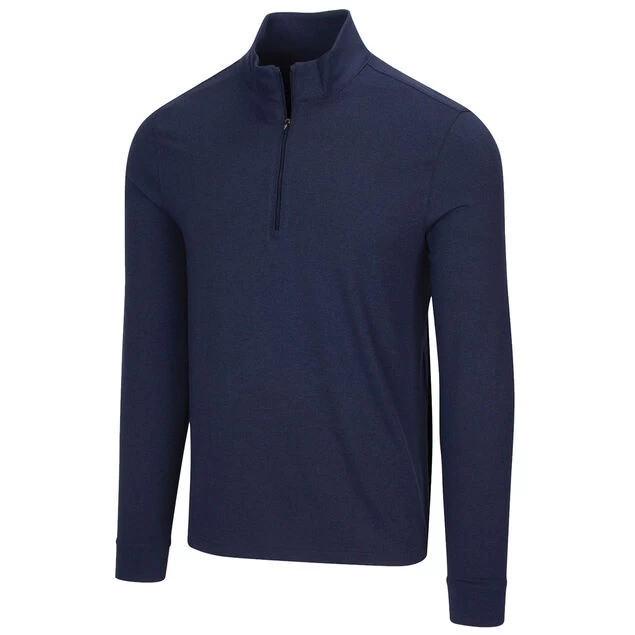 Greg Norman Men's Heather Half Zip Golf Midlayer Greg Norman Men's Heather Half Zip Golf Midlayer -American Golf Shop 361948 Navy Heather Greg Norman Heather Zip Midlayer 1