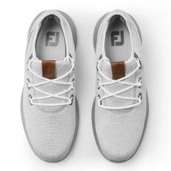 FootJoy Men's Flex Coastal Spikeless Golf Shoes -American Golf Shop 364409 White Grey FootJoy Flex Coastal Shoes 4