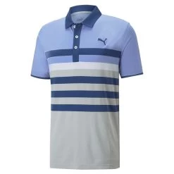 PUMA Golf PUMA Men's MATTR One Way Stretch Golf Polo Shirt -American Golf Shop 364798 LavendarPop Blazing Blue PUMA MTTR One Way Polo Shirt 1