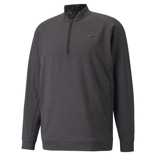 PUMA Men's CLOUDSPUN Moving Day Half Zip Golf Midlayer PUMA Golf PUMA Men's CLOUDSPUN Moving Day Half Zip Golf Midlayer -American Golf Shop 365245 Black VibrantOrange PUMA Golf CLOUDSPUN Moving Day Zip Midlayer 1