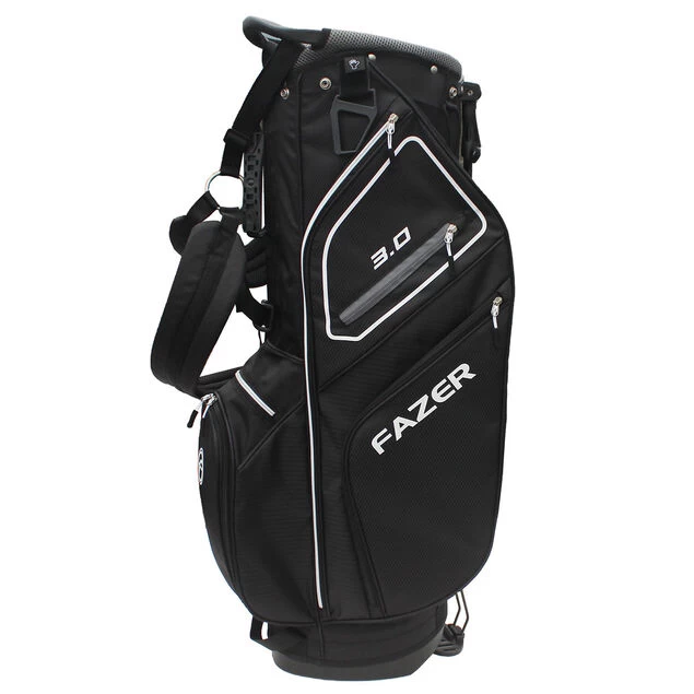 Fazer 3.0 Lightweight Golf Stand Bag Fazer 3.0 Lightweight Golf Stand Bag -American Golf Shop 365512 Black Silver Fazer 3 Stand Bag 6