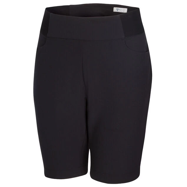 Greg Norman Ladies Pull-On Essential Stretch Golf Shorts Greg Norman Ladies Pull-On Essential Stretch Golf Shorts -American Golf Shop 365685 Black Greg Norman Pull On Essential Stretch Ladies Shorts 1