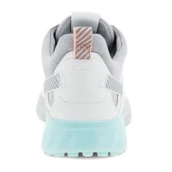ECCO Ladies S-Three Waterproof Spikeless Golf Shoes -American Golf Shop 366258 White SkyGrey ECCO Golf S Three Shoes 7
