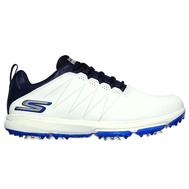 Skechers Men's GO Pro 4 Legacy Waterproof Spiked Golf Shoes Skechers Men's GO Pro 4 Legacy Waterproof Spiked Golf Shoes -American Golf Shop 366535 White Navy Skechers Pro 4 Legacy Shoes 1