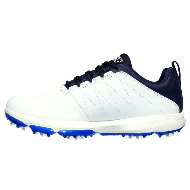 Skechers Men's GO Pro 4 Legacy Waterproof Spiked Golf Shoes Skechers Men's GO Pro 4 Legacy Waterproof Spiked Golf Shoes -American Golf Shop 366535 White Navy Skechers Pro 4 Legacy Shoes 2