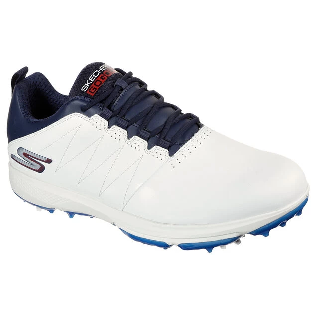 Skechers Men's GO Pro 4 Legacy Waterproof Spiked Golf Shoes Skechers Men's GO Pro 4 Legacy Waterproof Spiked Golf Shoes -American Golf Shop 366535 White Navy Skechers Pro 4 Legacy Shoes 5