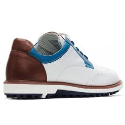 Duca Del Cosma Men's Eldorado Waterproof Spikeless Golf Shoes -American Golf Shop 366676 White Blue Cognac Duca Del Cosma Eldorado Shoes 3