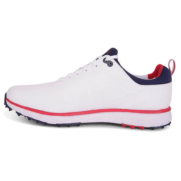Stromberg Men's Tempo Waterproof Spikeless Golf Shoes Stromberg Men's Tempo Waterproof Spikeless Golf Shoes -American Golf Shop 367800 White Red Navy Stromberg Tempo Shoes 2