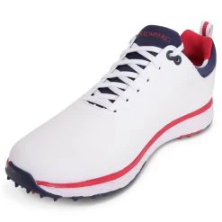 Stromberg Men's Tempo Waterproof Spikeless Golf Shoes 5 Stromberg Men's Tempo Waterproof Spikeless Golf Shoes -American Golf Shop 367800 White Red Navy Stromberg Tempo Shoes 3