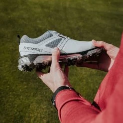 Stromberg Men's Tour Classic Waterproof Spiked Golf Shoes -American Golf Shop 368052 classic white 6