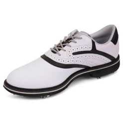 Greg Norman Men's Isa Tour Waterproof Spiked Golf Shoes -American Golf Shop 368092 isa white black 3