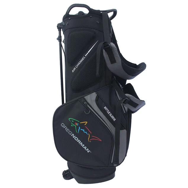 Greg Norman Lightweight Golf Stand Bag Greg Norman Lightweight Golf Stand Bag -American Golf Shop 368793 Black Grey Greg Norman Stand Bag 4