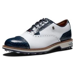FootJoy Men's Premiere Tarlow Waterproof Spiked Golf Shoes -American Golf Shop 369442 White Navy FootJoy Premiere Tarlow Shoes 4