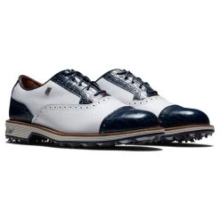 FootJoy Men's Premiere Tarlow Waterproof Spiked Golf Shoes -American Golf Shop 369442 White Navy FootJoy Premiere Tarlow Shoes 6