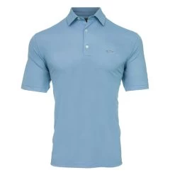 Greg Norman Men's Shark Logo Golf Polo Shirt -American Golf Shop 390151 Gnorman Polo Freedom Micro S22 Coast 1