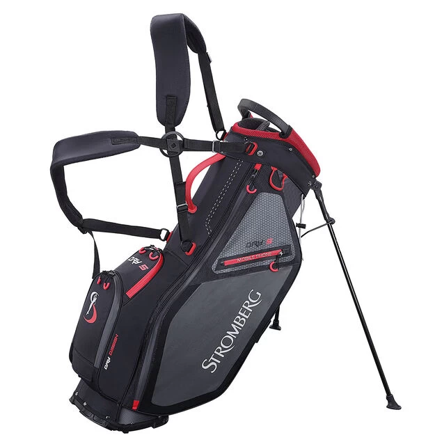 Stromberg Dry S Lightweight Golf Stand Bag Stromberg Dry S Lightweight Golf Stand Bag -American Golf Shop 390892 Black Red Stromberg Dry S Stand Bag 1
