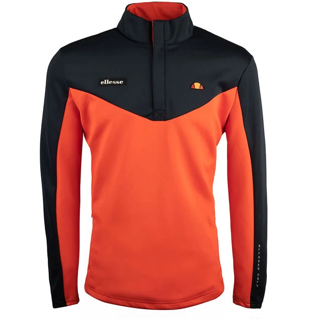 Ellesse Men's Torenzo Golf Midlayer Ellesse Men's Torenzo Golf Midlayer -American Golf Shop 391470 Orange Black Ellesse Midlayer Torenzo W21 1