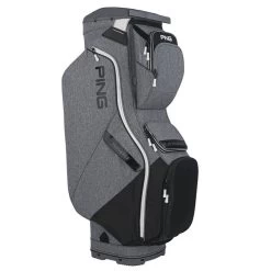 PING Traverse Golf Cart Bag -American Golf Shop 391598 HeatheredGrey Black White PING Traverse Cart Bag 2022 1