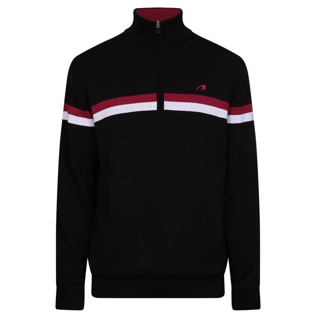 Benross Men's Lined Knit Golf Midlayer Benross Men's Lined Knit Golf Midlayer -American Golf Shop 392685 Black Burgundy Benross Lined Knit Midlayer 1