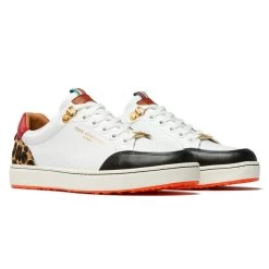 Royal Albartross Ladies Fieldfox Spikeless Golf Shoes -American Golf Shop 393637 White Leopard Royal Albartross Fieldfox Ladies Shoes 7