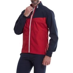 FootJoy Men's HydroLite Waterproof Golf Jacket -American Golf Shop 393732 NavyRedWhite FootJoy HydroLite Rain Jacket 4