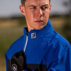 FootJoy Men's HydroLite Waterproof Golf Jacket -American Golf Shop 393732 RoyalBlackSilver FootJoy HydroLite Rain Jacket 8