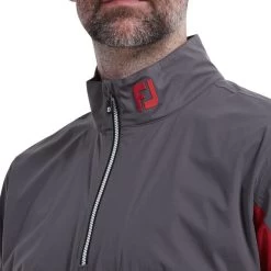 FootJoy Men's HydroKnit Waterproof Golf Midlayer -American Golf Shop 393738 CharcoalRed FootJoy HydroKnit Midlayer 3