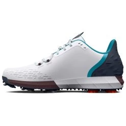 Under Armour Men's HOVR Drive 2 Waterproof Spiked Golf Shoes 13 Under Armour Men's HOVR Drive 2 Waterproof Spiked Golf Shoes -American Golf Shop 395750 White Grey Blue Under Armour HOVR Drive 2 Shoes 2
