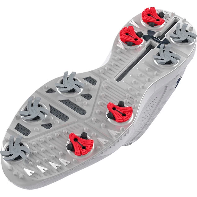 Under Armour Men's HOVR Drive 2 Waterproof Spiked Golf Shoes Under Armour Men's HOVR Drive 2 Waterproof Spiked Golf Shoes -American Golf Shop 395750 White Silver Academy Under Armour HOVR Drive 2 Shoes 3