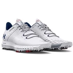 Under Armour Men's HOVR Drive 2 Waterproof Spiked Golf Shoes 6 Under Armour Men's HOVR Drive 2 Waterproof Spiked Golf Shoes -American Golf Shop 395750 White Silver Academy Under Armour HOVR Drive 2 Shoes 5