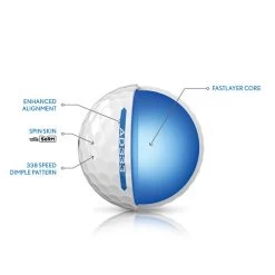 Srixon AD333 12 Golf Ball Pack -American Golf Shop 395863 White Srixon AD333 12 Ball Pack 7