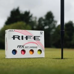 Rife RX Soft Distance Coloured Ladies 12 Golf Ball Pack -American Golf Shop 397303 RifeLadiesColouredBalls12Box 3