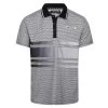 Benross Men's Hex Print Stretch Golf Polo Shirt -American Golf Shop 397430 White Black Benross Hex Print Polo Shirt 1