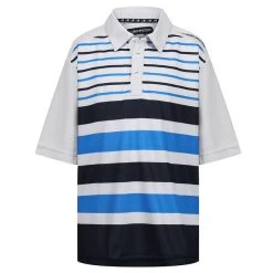 Benross Junior Colour Block Stripe Stretch Golf Polo Shirt