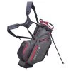 BIG MAX DRI LITE Hybrid Water-Resistant Golf Stand Bag -American Golf Shop 397611 Charcoal Black Red BIG MAX DRI LITE Hybrid Stand Bag 1
