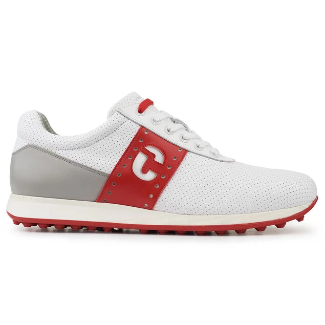 Duca Del Cosma Men's Belair Waterproof Spikeless Golf Shoes Duca Del Cosma Men's Belair Waterproof Spikeless Golf Shoes -American Golf Shop 397613 White Grey Red Duca Del Cosma Belair Shoes 2022 1