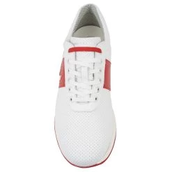 Duca Del Cosma Men's Belair Waterproof Spikeless Golf Shoes 4 Duca Del Cosma Men's Belair Waterproof Spikeless Golf Shoes -American Golf Shop 397613 White Grey Red Duca Del Cosma Belair Shoes 2022 3